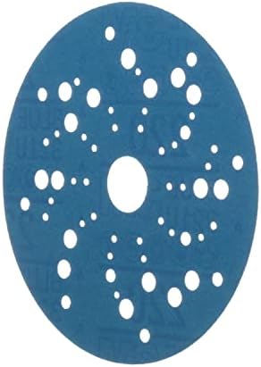 3M Hookit Blue Abrasive Disc, 321U, 36162, 5 in, 220+ Grade, Multi-Hole
