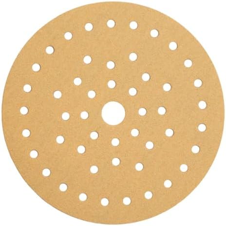 Mirka Gold Multifit 6 Inch 120 Grit Hook and Loop Sanding Discs, 50 Pack
