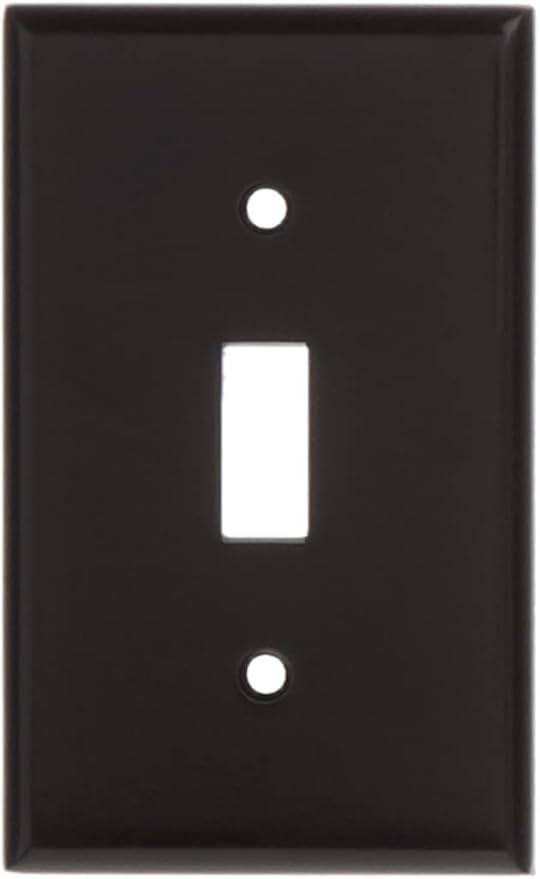 Leviton 1-Gang Toggle Device Switch Wallplate, Standard Size, Thermoset, Device Mount, 85001, Brown