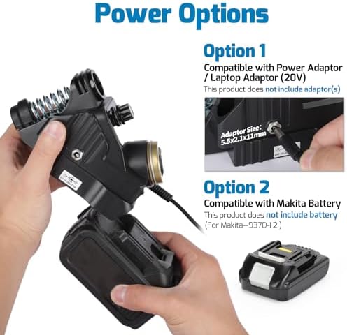 WEP 937D-I 2 Cordless Soldering Iron Kit Compatible with Makita 20V/18V Battery, with Integrated Iron Holder, Digital Display, 6 Soldering Tips, Adjustable Temperature, Auto Sleep & Shutdown