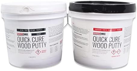 System Three Quick Cure Putty, Ebony, 2-Gallon Kit