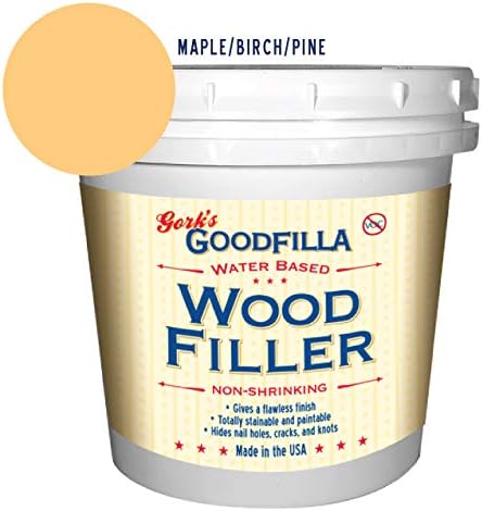 Goodfilla Maple Beech Pine,1 Quart (3.5lbs) Wood and Grain Filler, Stainable, Tintable, Sandable, Zero Waste, Non-Toxic, USA Made