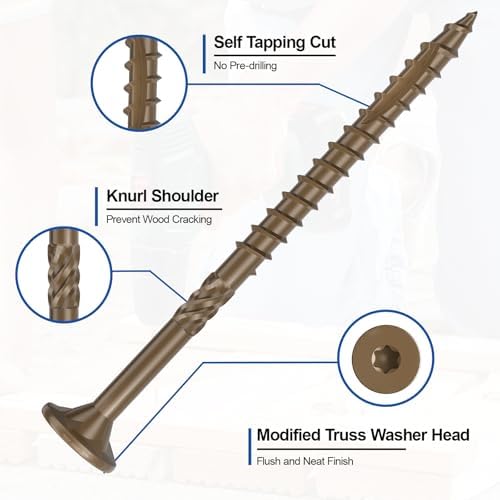 #10 x 3” Deck Screws, 316Pcs Star Drive Wood Screws