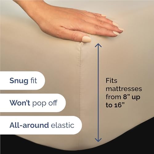 Full Size 4 Piece Sheet Set - Comfy Breathable & Cooling Sheets - Cream