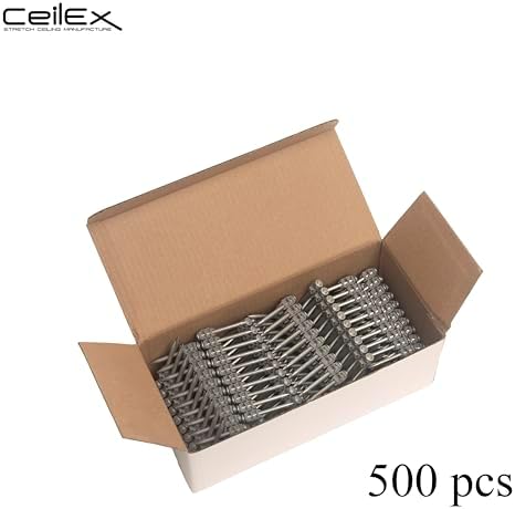 500x Collated Concrete Nails 1-1/2 Inch (38mm) for Hilti BX 4 (BX4) Cordless Concrete Nailer, B4 MX Collated Strip, Full Round Head Hardened Steel Pins for Metal Track, Drywall & Concrete