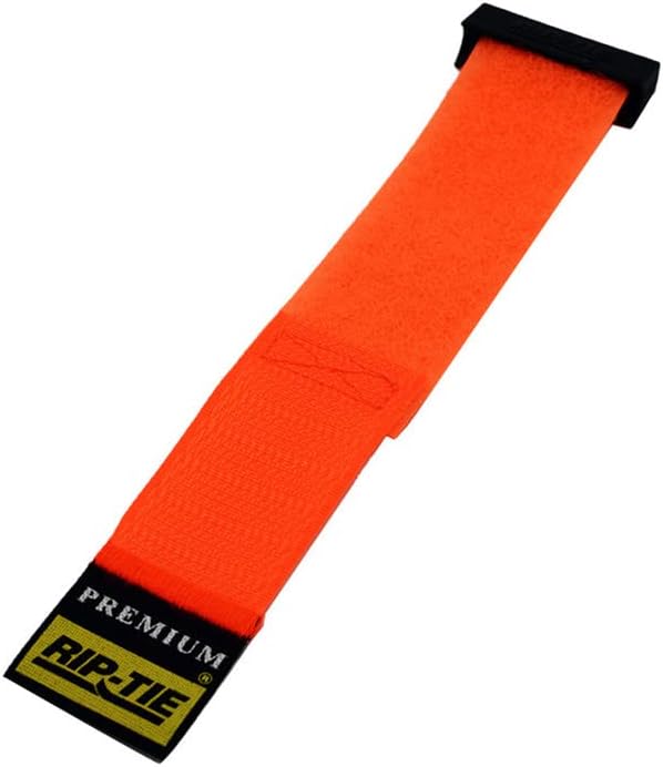 RIP-TIE 1 x 9.5 Rip-Lock CableWrap Cable Tie Perfect for Heavy Duty Cables 10 Pack Neon Orange