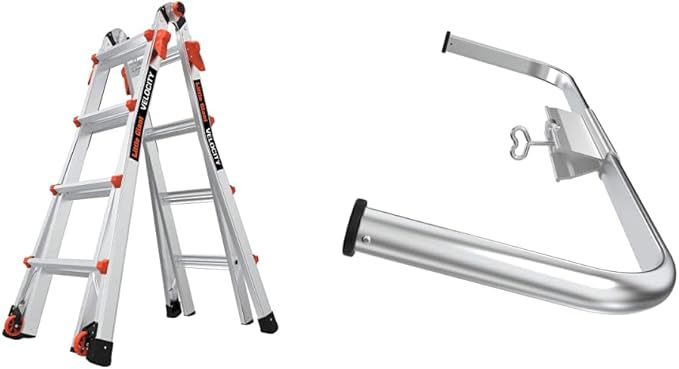 Little Giant Ladders Velocity (17 Ft) Multi-Position Ladder Bundle with Wing Span/Wall Standoff Ladder Accessory