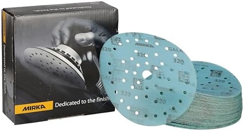 Mirka Galaxy Multifit 6 Inch Ceramic Discs, 320 Grit, Hook & Loop, 50 Pack