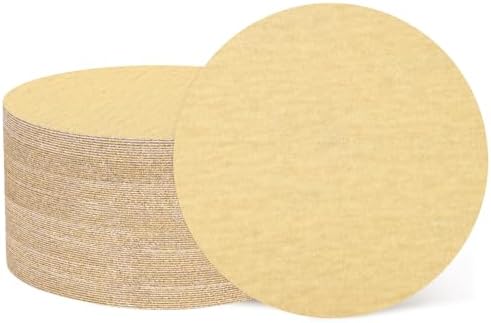 HARFINGTON 50 Pcs 5 Inch Sanding Discs 180 Grit Yellow Aluminum Oxide