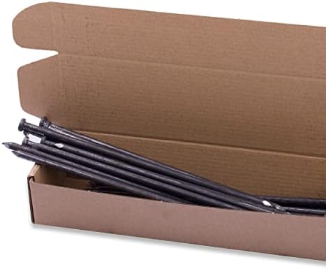 WOWCASE 10 Inch Metal Edging Spikes, 100 Pcs Heavy Duty Solid Metal Landscaping Spike, Anchoring Spike Nails for Paver Edges, Weed Barrier, Artificial Turf Etc. (100)