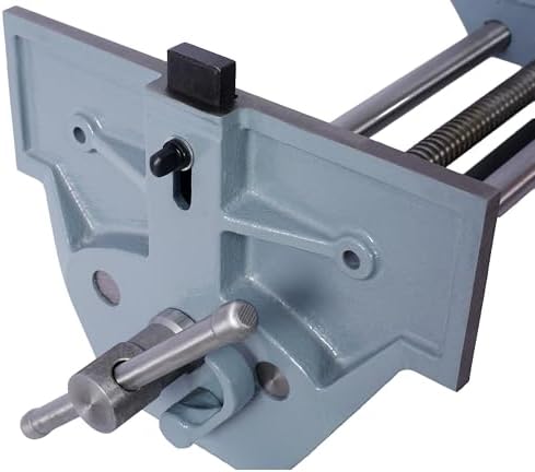 10.5 Inch Jaw Width Quick Release Woodworking Vise Heavy Duty Metal Cast Iron Workholding Clamp Tool for Woodworking and Carpentry GRAY