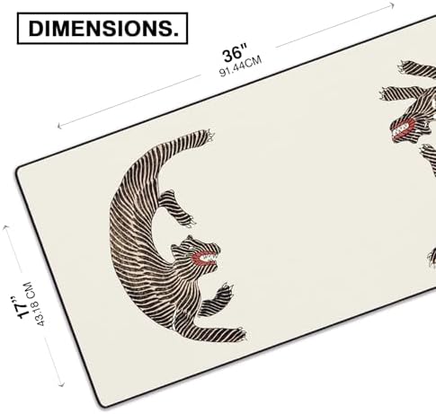 MPCO. Taguchi Gaming Desk Pad, 36" x 17" Duraglyde Fabric Non-Slip Desk Mat