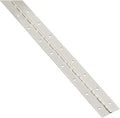 National Hardware N148-171 Continuous Hinge - Cold-Rolled Steel Construction with Friction Pin - Surface Mount Installation - Nickel Finish - 1-1/2 in x 30 in - Cut to Desired Length