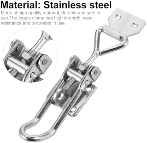KALLORY Adjustable Stainless Steel Toggle Latch Clamp Easy Installation, Sturdy Material for Movable Bases and Repairing Field, Practical and Reliable Workholding Device