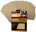 Fandeli 36027 220 Grit Multipurpose Sandpaper Sheets, 9" x 11", 25-Sheet