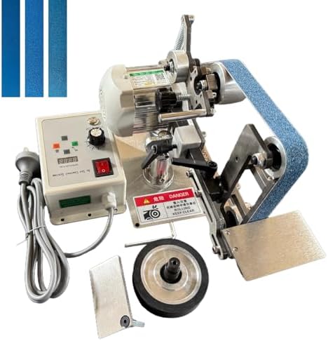 Belt Grinder Sander, 30 x 1-Inch Variable Speed Belt Polisher with VFD, 110V 550W Electric Grinding Machine with 2 Grinding Moulds & 3 PCS Sanding Belts for Metalworking, Knife Making