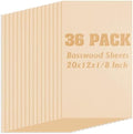 36 Pack Basswood Sheets,Plywood Board 1/8 Inch Unfinished Wood,3mm Plywood for Laser Cutting,Boards for Crafts for DIY Plywood Sheets Unfinished Wood Boards for Laser Cutting(20inchx12inch)