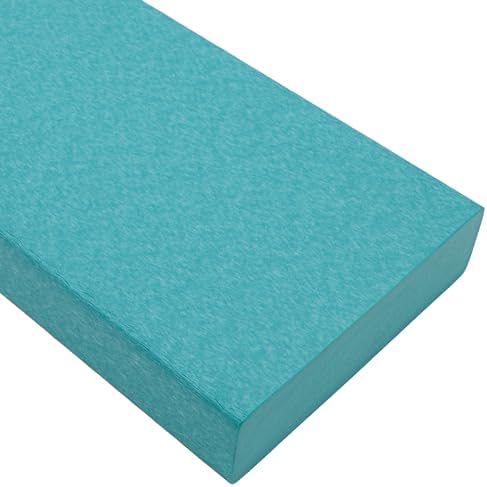 BuyPlastic Tangent Poly Lumber - Aruba Blue, 2x6 (1.5" x 5.5"), 36" Length - HDPE Plastic Board for Outdoor Furniture and More