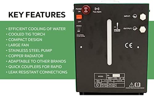 PowerCool W350 TIG Welding Torch Cooler, 110v, Compatible with Miller, Lincoln, Thermal Arc, ESAB, and other TIG Welding Brands
