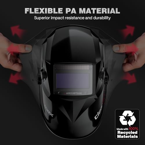 ARCCAPTAIN Welding Helmet Auto Darkening, 1/25000s Response, Shade 4/9-13