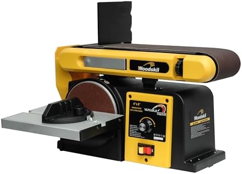 Woodskil 3A Variable Speed Belt Disc Sander for Wood,4x36" Belt,6" Disc