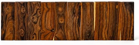 IECAP LLC Desert Ironwood Blanks — 5 1/8 x 1 1/4 x 3/8 in, Pack of 10 — Exotic Hardwood Lumber Blocks — Premium Wood Turning Blanks for Knife Handles, Pen Making, Carving, DIY Woodworking & Crafts