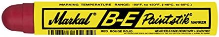 Markal 80622 B-E Paintstik Solid Paint Ambient Surface Marker, Red (Pack of 12)