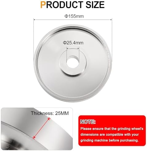 HARFINGTON Diamond Lapidary Wheel 6 Inch x 1 Inch Arbor Hole 2000 Grit Grinding Wheels for Stone, Marble, Glass, Ceramics, Crystal, Carbide, Steel