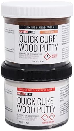 SYSTEMTHREE Quick Cure Putty, Mahogany, 8-oz Kit
