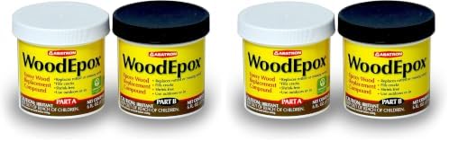 Abatron WoodEpox Kit - 12 oz - 2-Part Structural Epoxy Adhesive Filler - Wood Filler Putty (Pack of 2)