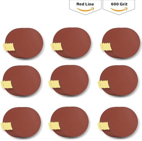 Indasa 5" Rhynostick 100 PCS – 600 Grit, PSA Sanding Discs – High-Performance Abrasive, 250°F Heat-Resistant, Clog-Free, No Residue – Aluminum Oxide Plus Lubricant