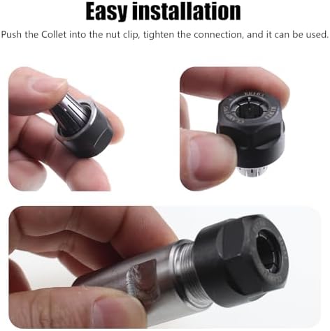 5/8"-11 Thread Angle Grinder Extension Shaft Set Electric Drill Conversion Collets Adapter Woodworking Tool Accessories Include Spring Collet (6, 1/4, 8, 9.5, 10, 1/2) 7PCS