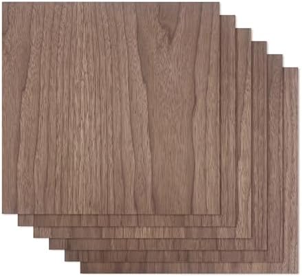 Proflex Walnut Plywood 24pcs, 1/8" x 12” x 12” Real Wood Plywood Sheets Premium “A” Grade with Smooth Sanded Finish, Perfect for Laser Cutting & Engraving, Crafts, and DIY Projects.