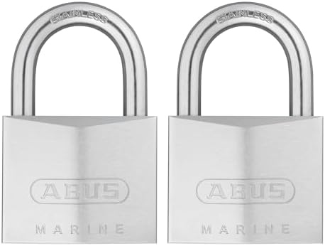 ABUS 75IB/50 Stainless Brass Lock with 2 Keys for Outdoor, Storage, Gate