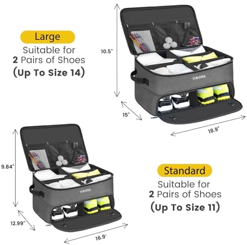 YOREPEK Golf Gifts for Men, 2 Layer Golf Trunk Organizer for 2 Pair Shoes
