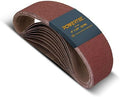 POWERTEC 4 x 24 Inch Sanding Belts, 10 PK, 100 Grit, 4x24 Belt Sander Sanding Belts Assortment, Aluminum Oxide Sandpaper for Oscillating Belt Sander, Woodworking, Metalworking (110080)