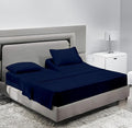 Sanders Collection Inc SCI Top Split Flex Sheet Set for Adjustable Bed California King Size,Navy Blue