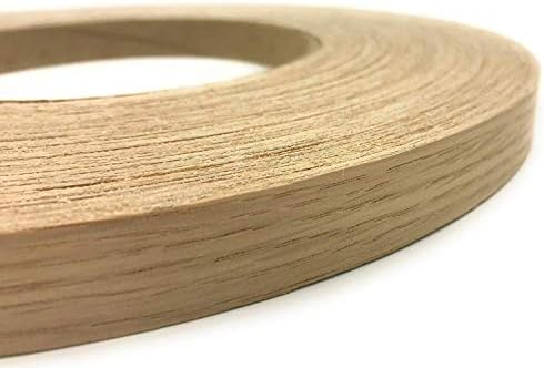 Edge Supply White Oak 5/8 in x 250 ft Roll – Pre-Glued Iron On Wood Veneer Tape – Wood Veneer Edge Banding Tape with Hot Melt Adhesive, Smooth Sanded Finish Ideal for Furniture & DIY, Made in USA