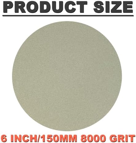 6 Inch Foam Hook & Loop Sanding Discs: 15Pcs 8000 Grit