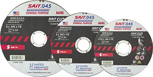 United Abrasives/Sait Abrasive -Off Wheel,5/8"Connect.,A60S 23107-1 Each