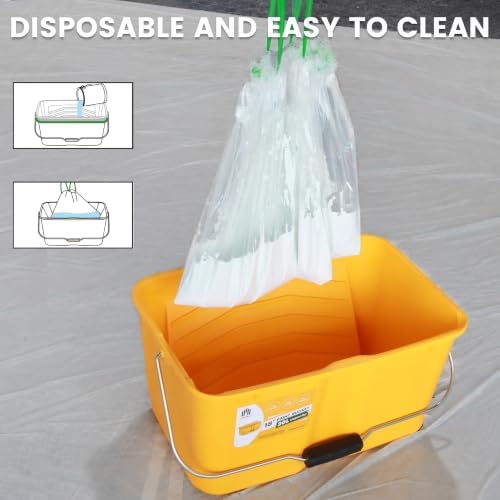 VOOMEY 18 Inch Paint Buckets Liners, Disposable Paint Tray Liner, 6 Pack