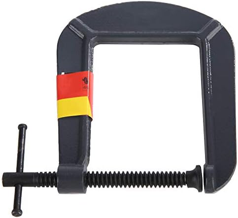 TOPINCN Heavy Duty Steel C Clamp, 70mm 100mm Clamping Thickness Woodworking Clamping Device with Heat Treated Spiral Threaded Rod for DIY Carpentry (thickness 70*depth 110mm)