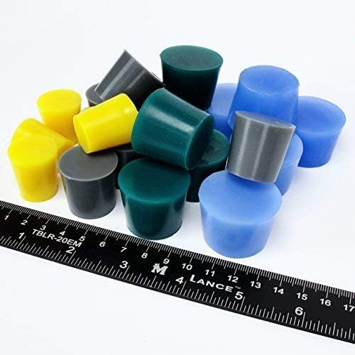 High Temp Masking Supply 20 Piece XL Silicone Rubber Plug Set - Sizes 3/4" to 1-7/16" - Tapered Stoppers for Powder Coating, Painting, Ceramic Coating, Sealing Holes - Non-Toxic, Flexible, Reusable