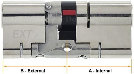Yale B-YS3-5045N Anti-Snap 3 Star Euro Double Cylinder, High Security, 50:45 (95mm), Nickel Finish