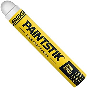 Markal 80620- B-E Paintstik Rough Surface Solid Paint Marker, Best for Very Rough Surfaces: Forgings, Castings, Concrete and Lumber, White (12Pk) Made in USA