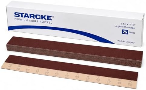 STARCKE 2-3/4x17-1/2 Inch Longboard Sandpaper 25 Pack 36 Grit
