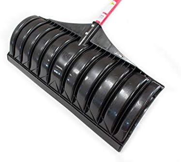 Bully Tools 27" Poly Snow Pusher Fiberglass D-Grip, Made in USA