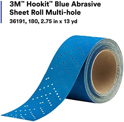 3M Hookit Blue Abrasive Sheet Roll, 36191, 180, 2.75 in x 13 yd