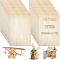 Juexica 48 Pcs Basswood Sheets Bulk, 12 x 8 x 1/16 Inch Plywood