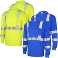 Amylove 4 Pcs Long Sleeve High Visibility Safety Shirts,XL,Yellow, Blue